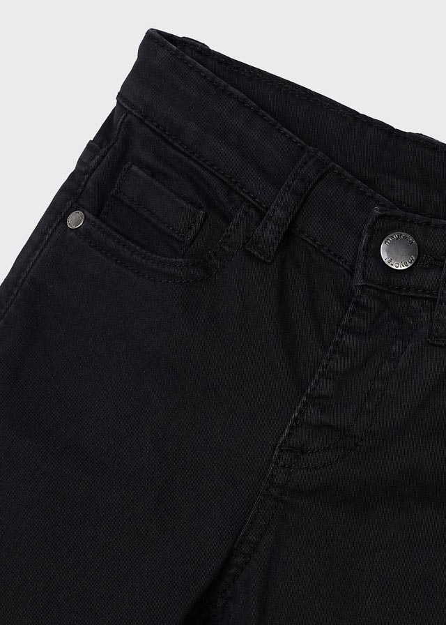 Boys Slim Fit 5 Pocket Pants | Black