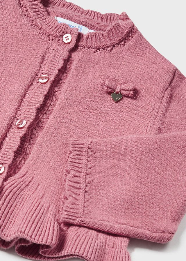 Baby Girls Long Sleeve Knit Cardigan | Blush