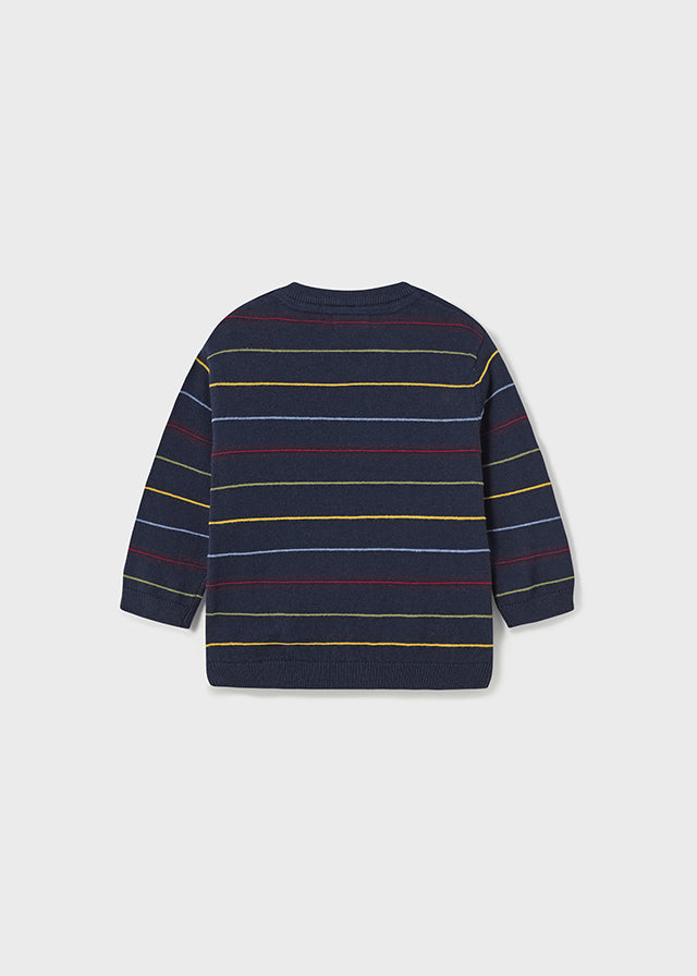 Baby Boys Striped Sweater | Blue