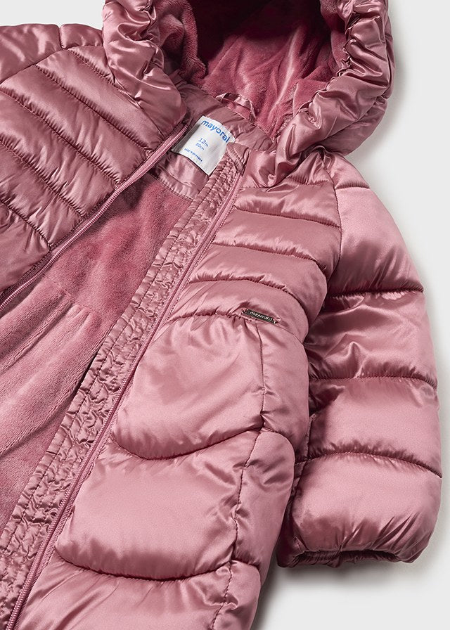 Baby Girls Hooded Puffer Coat | Orchid