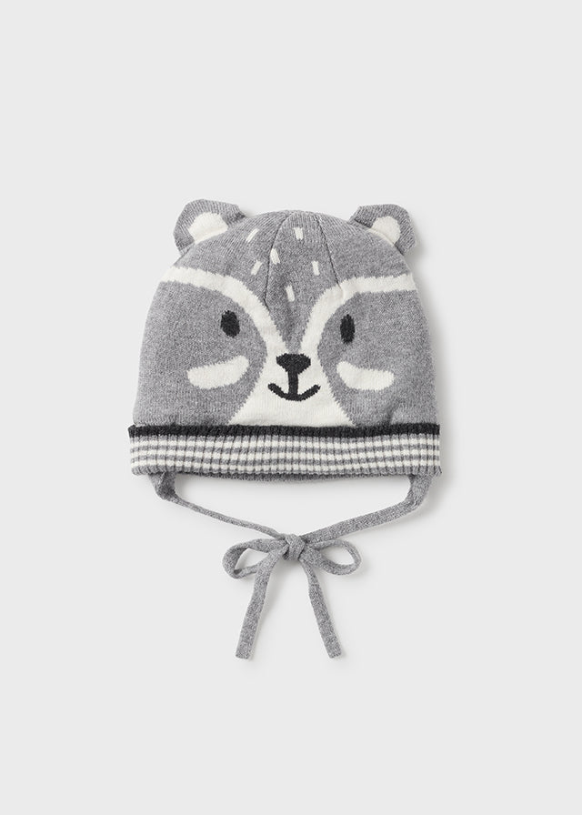 Baby Boys Knit Critter Cap | Storm