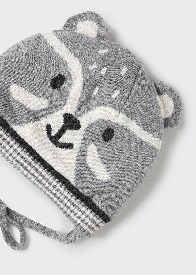 Baby Boys Knit Critter Cap | Storm
