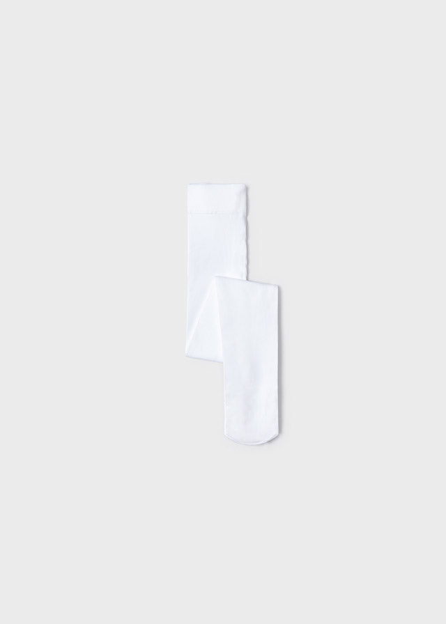 Girls Nylon Tights | White