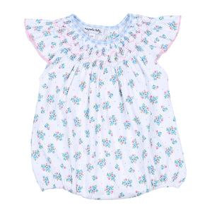 Anna's Classics Smocked Bishop Print Flutters Bubble