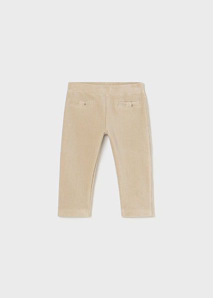 Baby Girls Slim Fit Corduroy Pants | Sepia