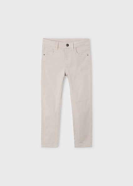 Boys 5 Pocket Slim Fit Pants | Gypsum