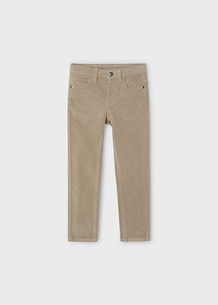 Boys Corduroy Slim Fit Pants | Walnut