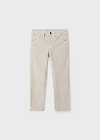 Boys Corduroy Slim Fit Pants | Gypsum