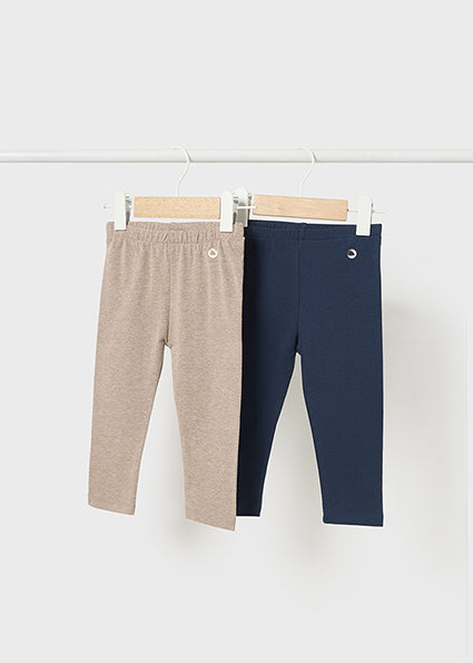 Baby Girls Basic Leggings | Midnight or Sepia