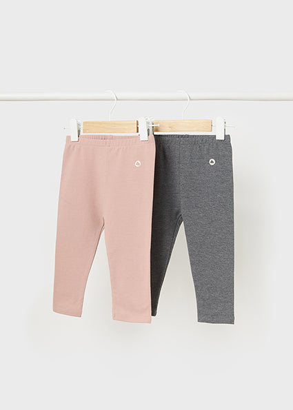 Baby Girls Basic Leggings | Blush or Charcoal