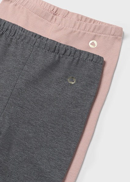 Baby Girls Basic Leggings | Blush or Charcoal