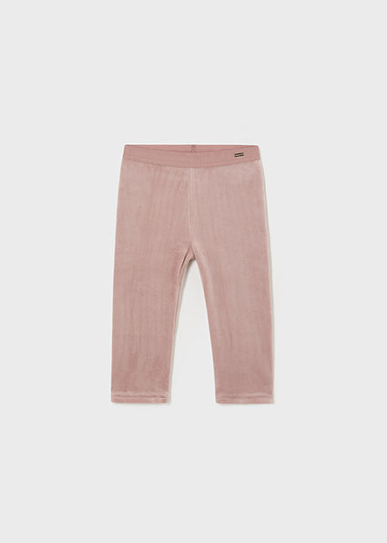 Baby Girls Basic Velvet Leggings | Makeup Pink