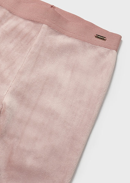 Baby Girls Basic Velvet Leggings | Makeup Pink