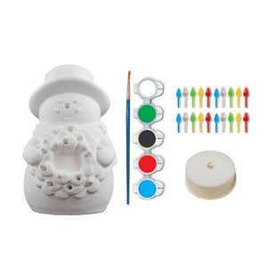 Light-Up Snowman Plaster Paint Kit