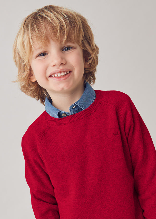 Boys Basic Long Sleeve Sweater | Assorted