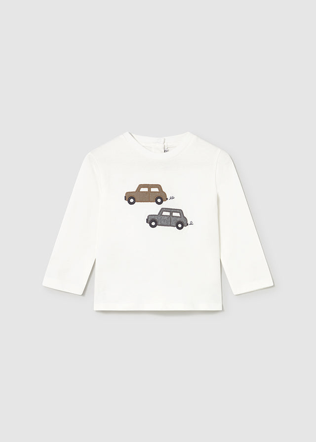 Boys Long Sleeve Embroidered T-Shirt | Cars