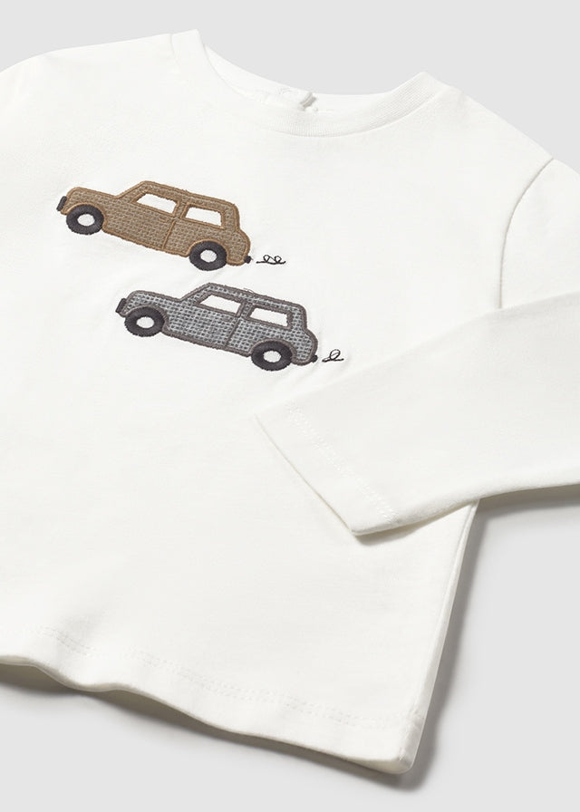 Boys Long Sleeve Embroidered T-Shirt | Cars