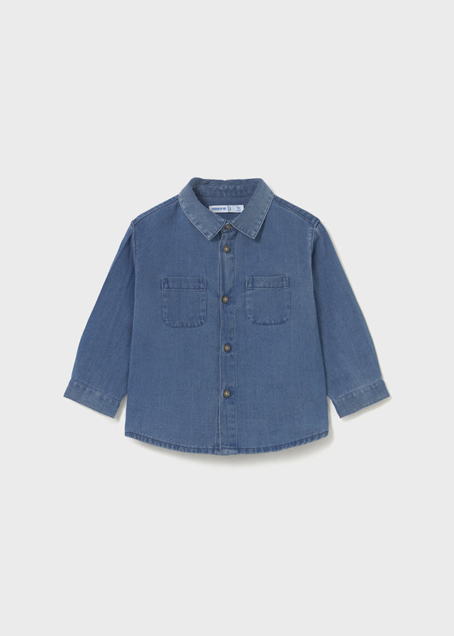 Boys Soft Denim Long Sleeve Shirt
