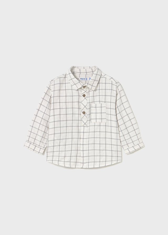 Boys Long Sleeve Plaid Shirt | Shadow