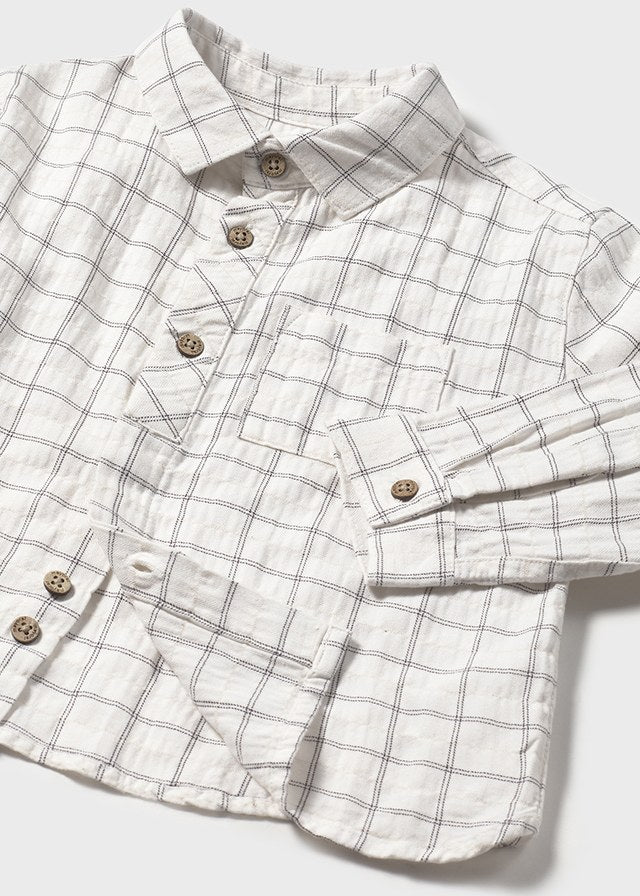 Boys Long Sleeve Plaid Shirt | Shadow