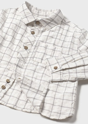 Boys Long Sleeve Plaid Shirt | Shadow