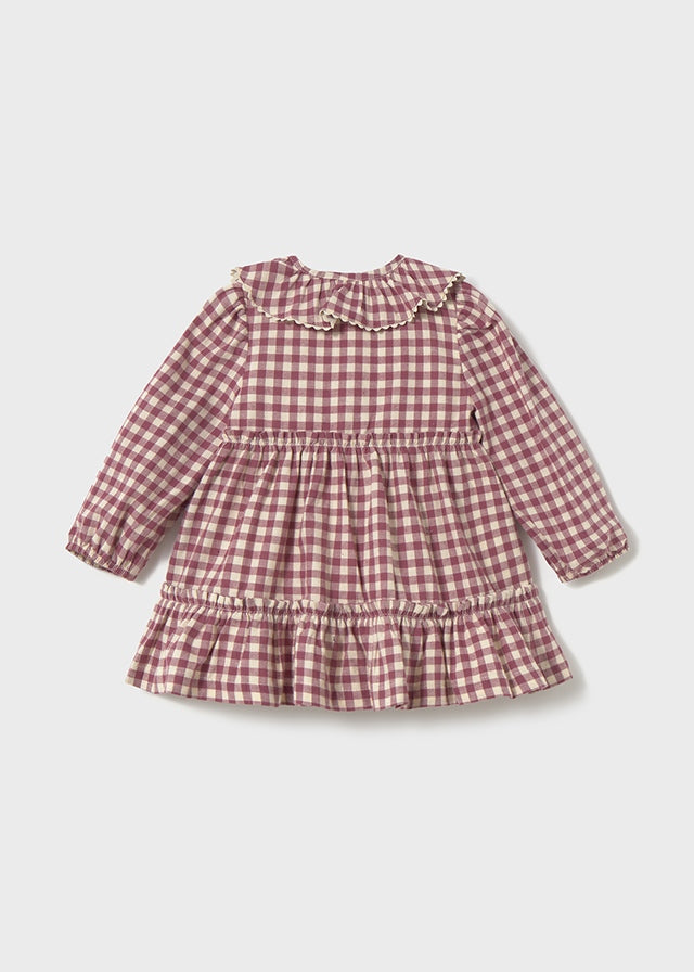 Girls Gingham Long Sleeve Dress