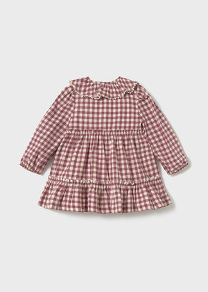 Girls Gingham Long Sleeve Dress