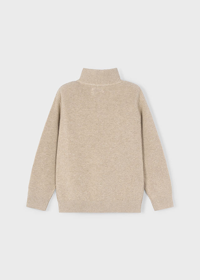 Boys Quarter Zip Sweater | Chai