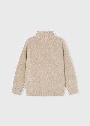 Boys Quarter Zip Sweater | Chai