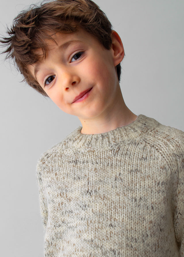 Boys Marled Knit Sweater | Cereal Mix