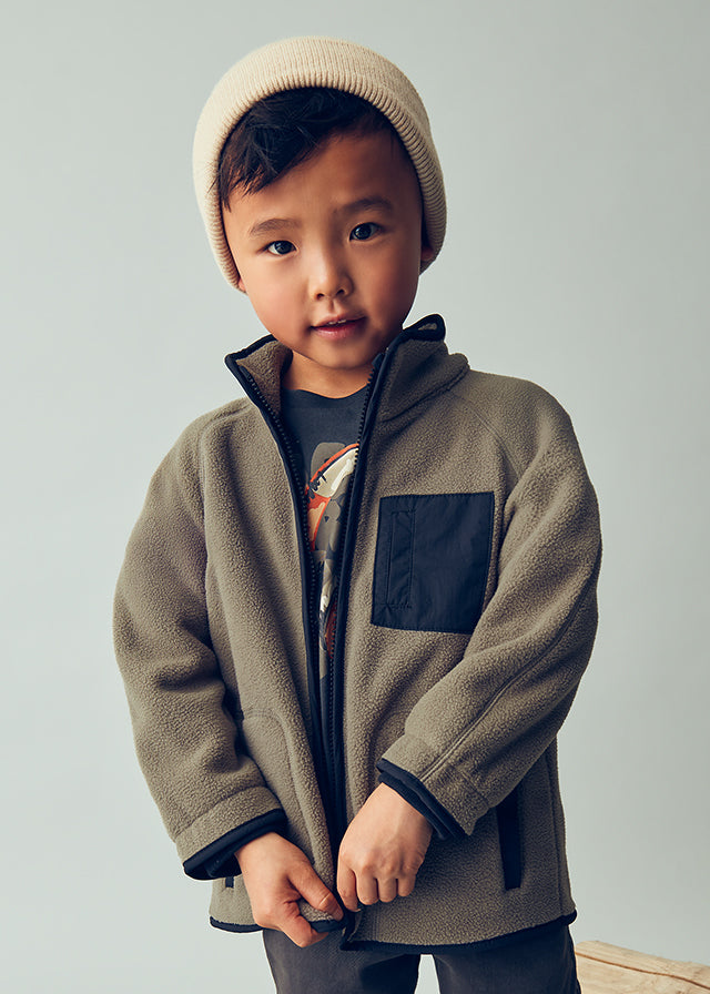 Boys Fleece Zip Up Jacket | Mud