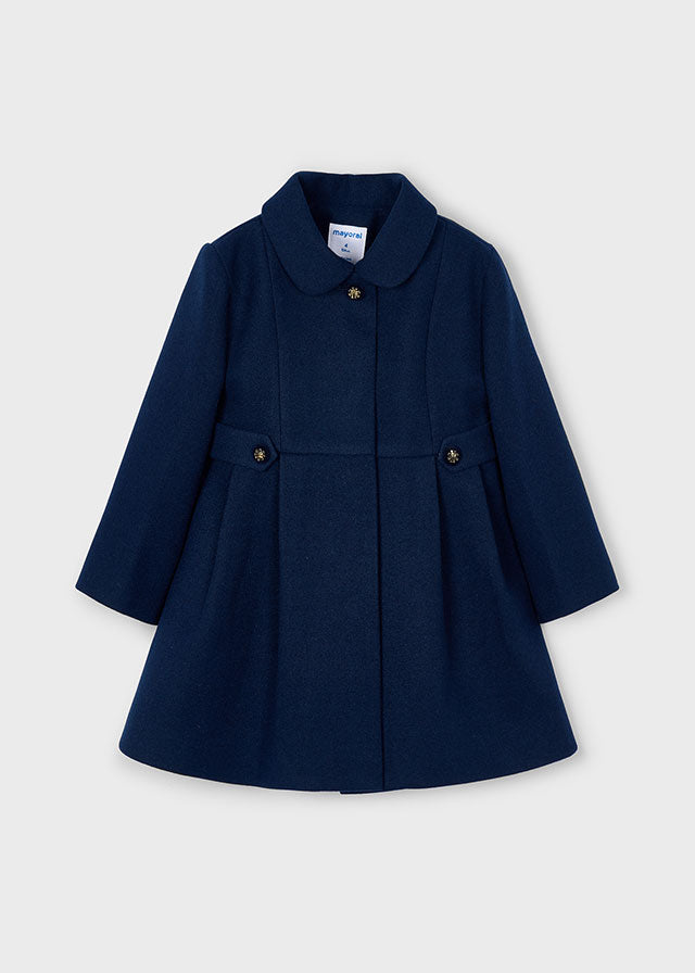 Girls Wool Peacoat | Navy