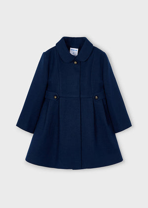 Girls Wool Peacoat | Navy