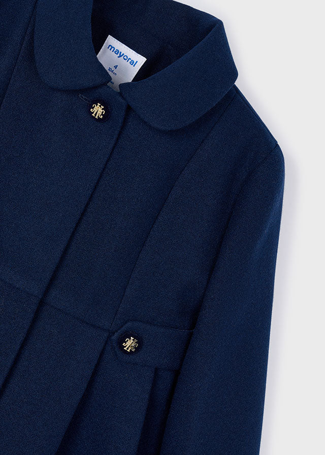 Girls Wool Peacoat | Navy