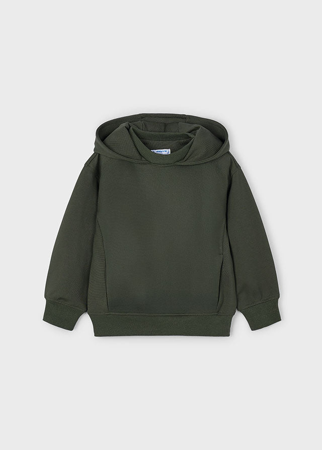 Boys Hooded Pullover Sweatshirt | Olive