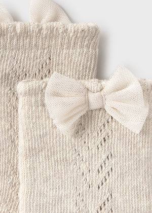 Pointelle Knee Socks | Heather Sand