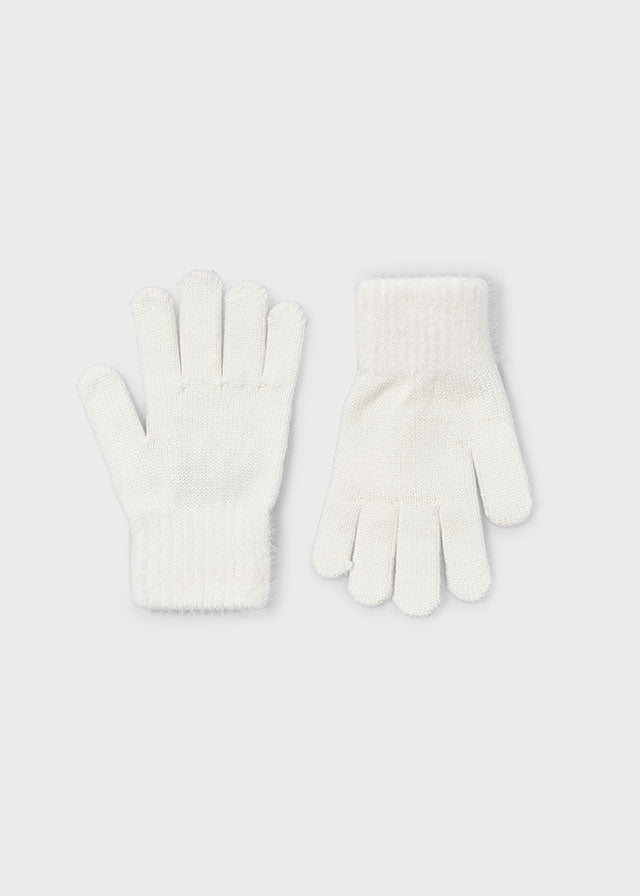 Girls Faux Fur Knit Gloves | Assorted