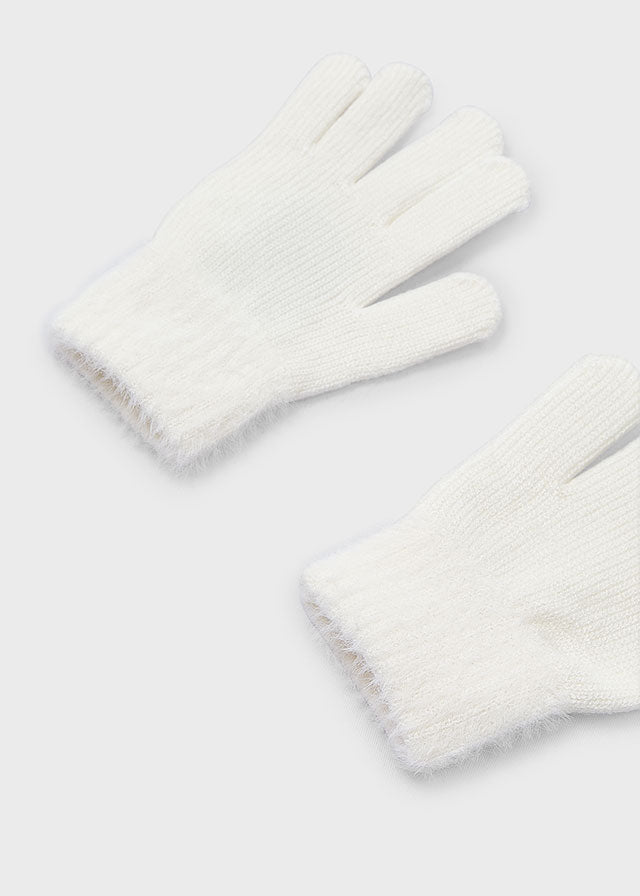 Girls Faux Fur Knit Gloves | Assorted
