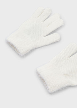 Girls Faux Fur Knit Gloves | Assorted