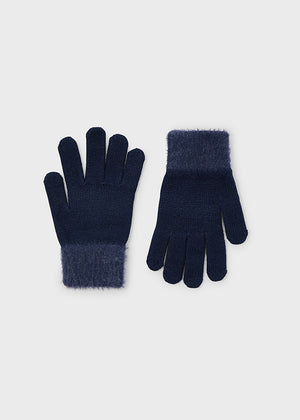 Girls Faux Fur Knit Gloves | Assorted
