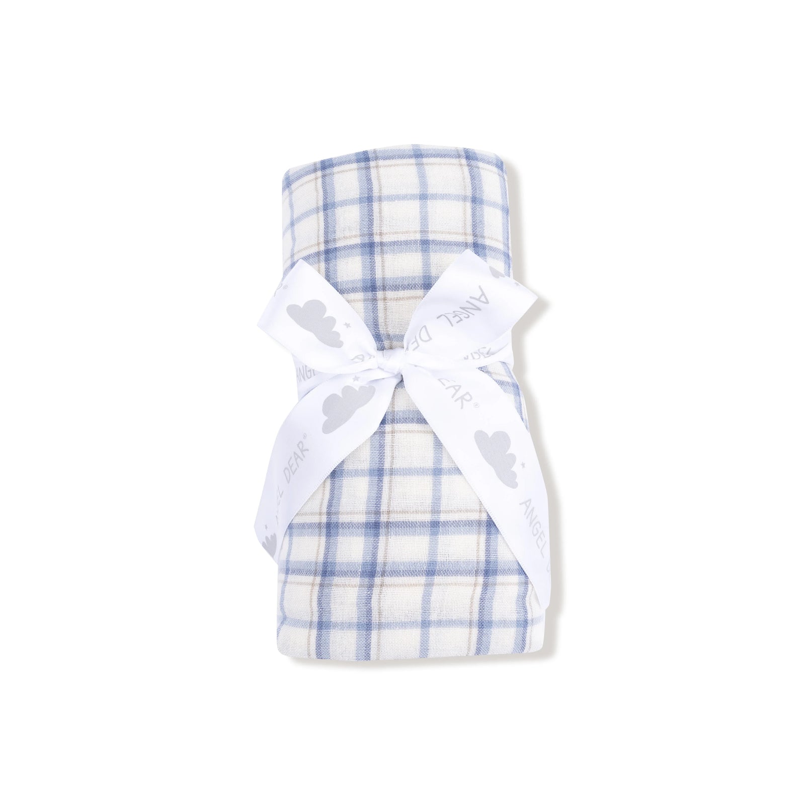 Blue Plaid Muslin Swaddle Blanket