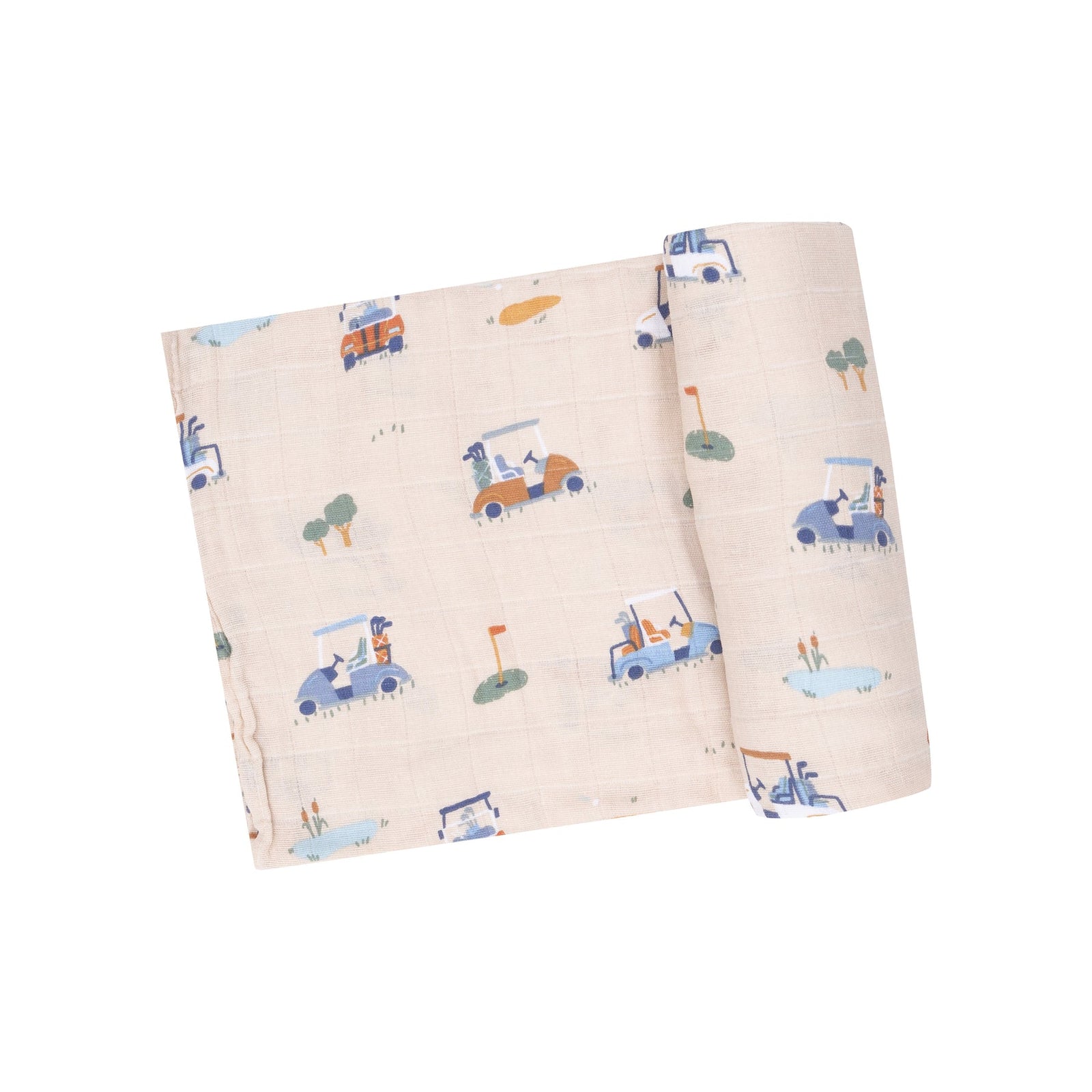Golf Cart Cuties Muslin Swaddle Blanket