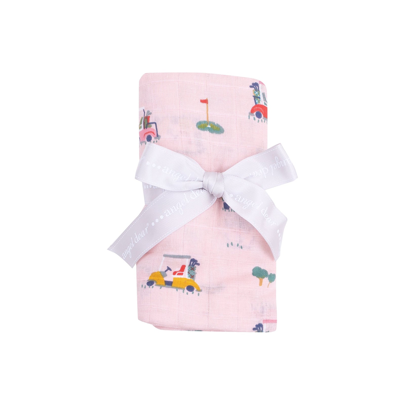 Golf Cart Cuties Muslin Swaddle Blanket