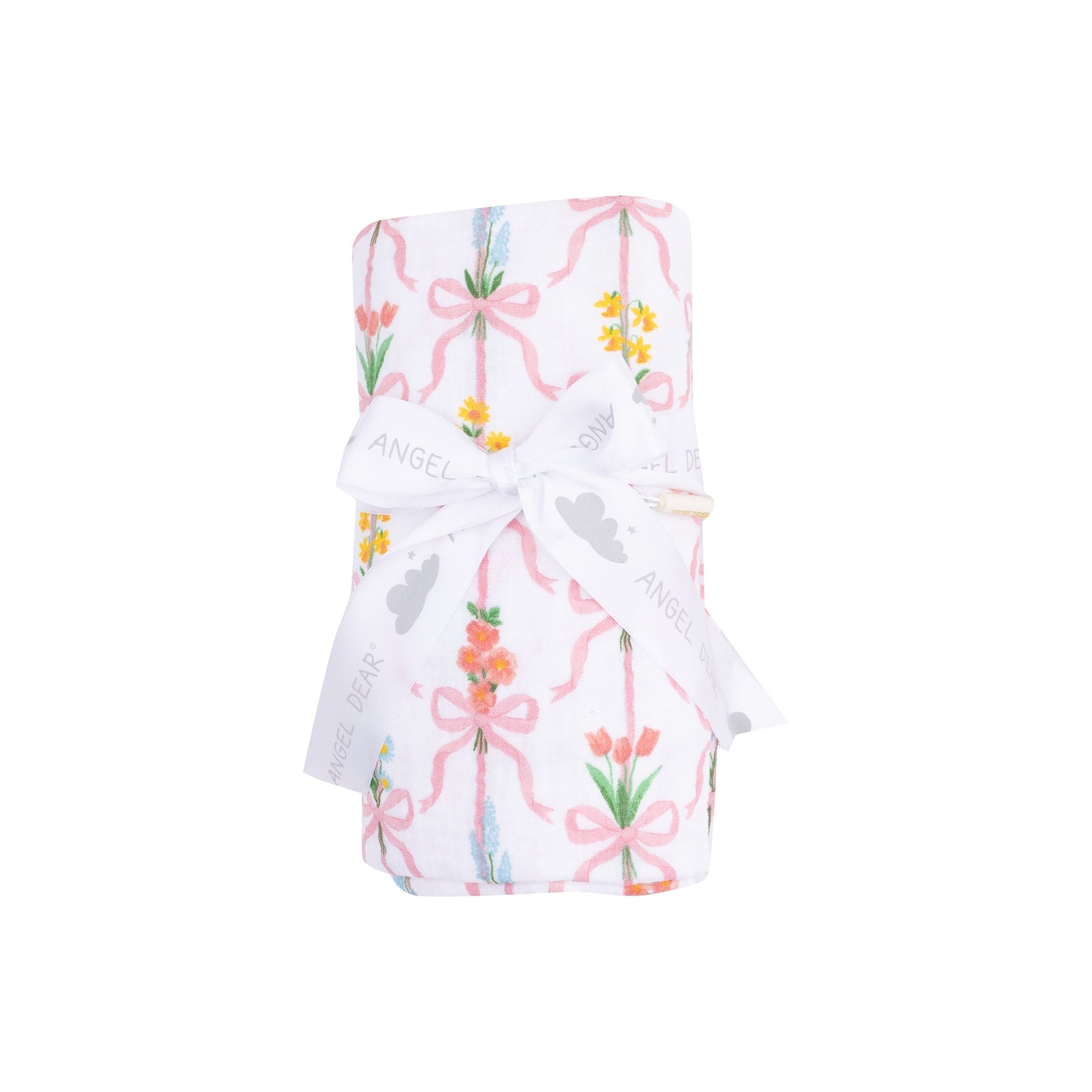 Ribbon Bouquets Muslin Swaddle Blanket