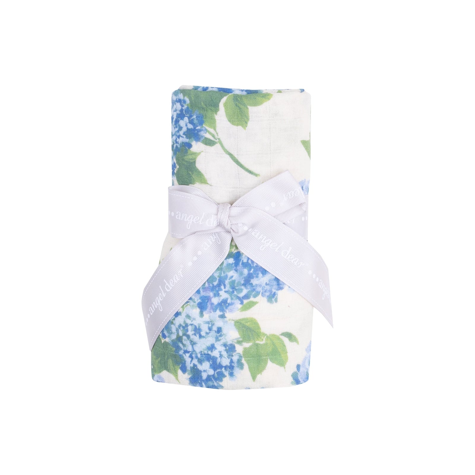 Watercolor Hydrangeas Muslin Swaddle Blanket