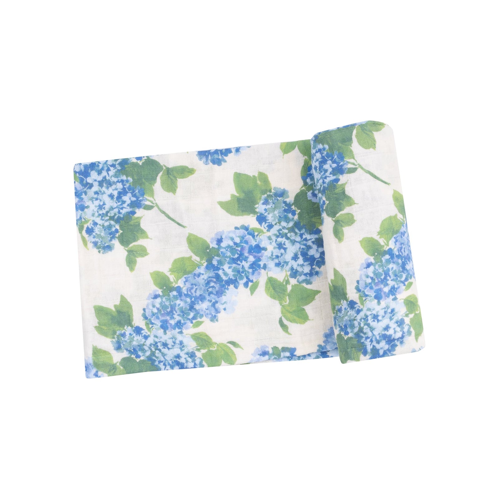 Watercolor Hydrangeas Muslin Swaddle Blanket