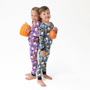 Costumed Ghosts Glow-in-the-Dark Bamboo Long Sleeve Pajama Set