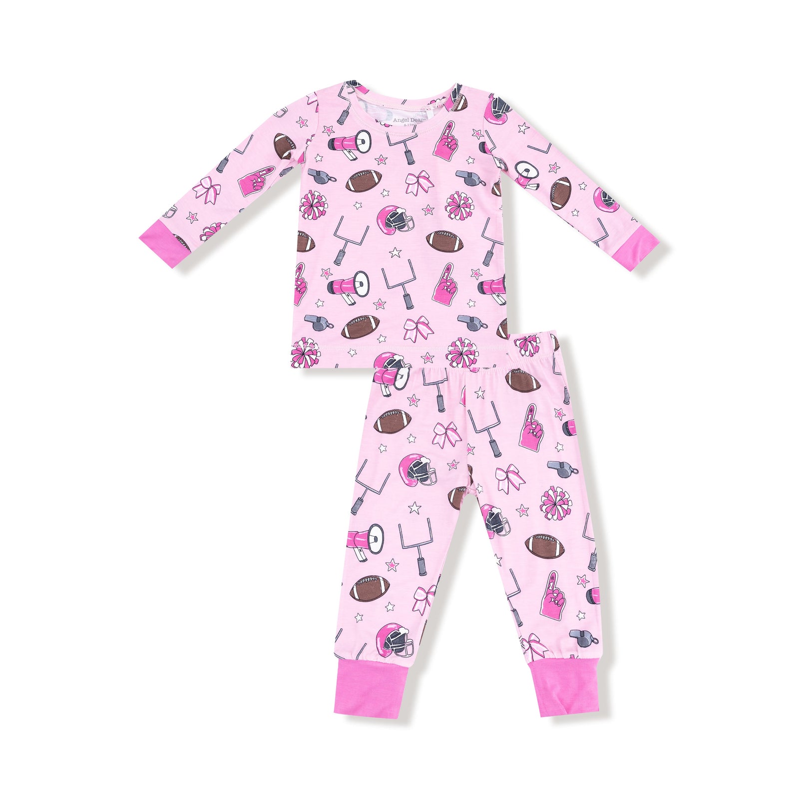Game Day Pink Bamboo Long Sleeve Pajama Set
