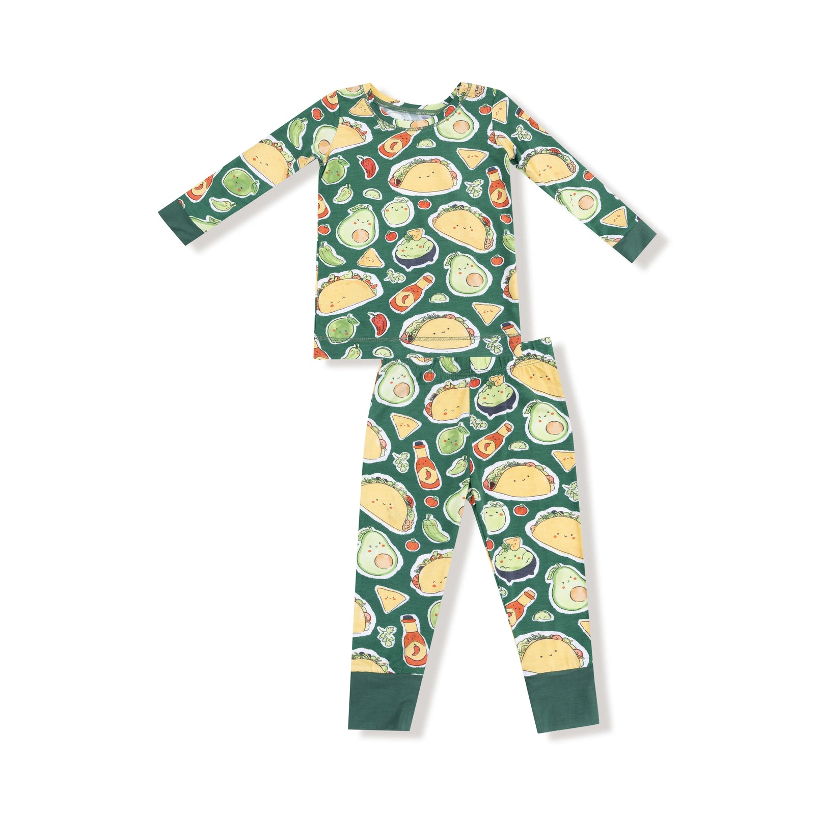 Happy Tacos Bamboo Long Sleeve Pajama Set