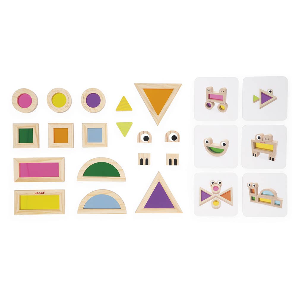 Sensory Translucent Wooden Stacking Blocks